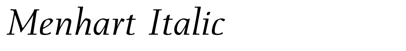 Menhart Italic